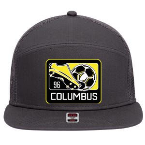 Cool Columbus Sc 96 Soccer Cleats Ball 7 Panel Mesh Trucker Snapback Hat