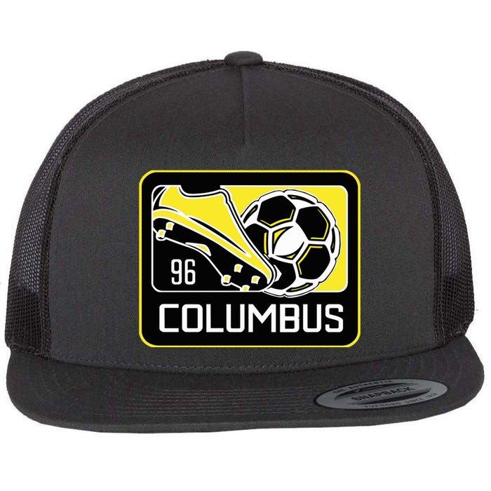 Cool Columbus Sc 96 Soccer Cleats Ball Flat Bill Trucker Hat