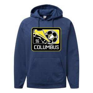 Cool Columbus Sc 96 Soccer Cleats Ball Performance Fleece Hoodie