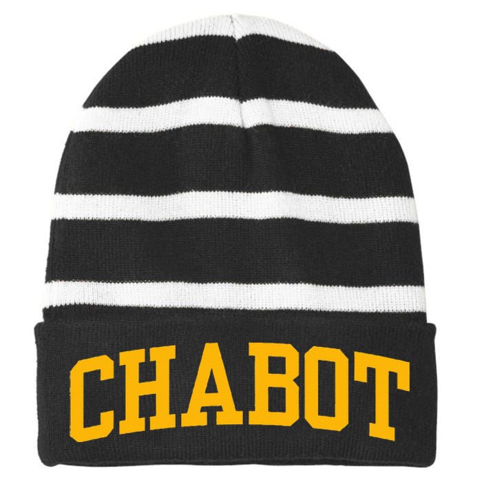 Chabot College Sports Fan Apparel Striped Beanie with Solid Band