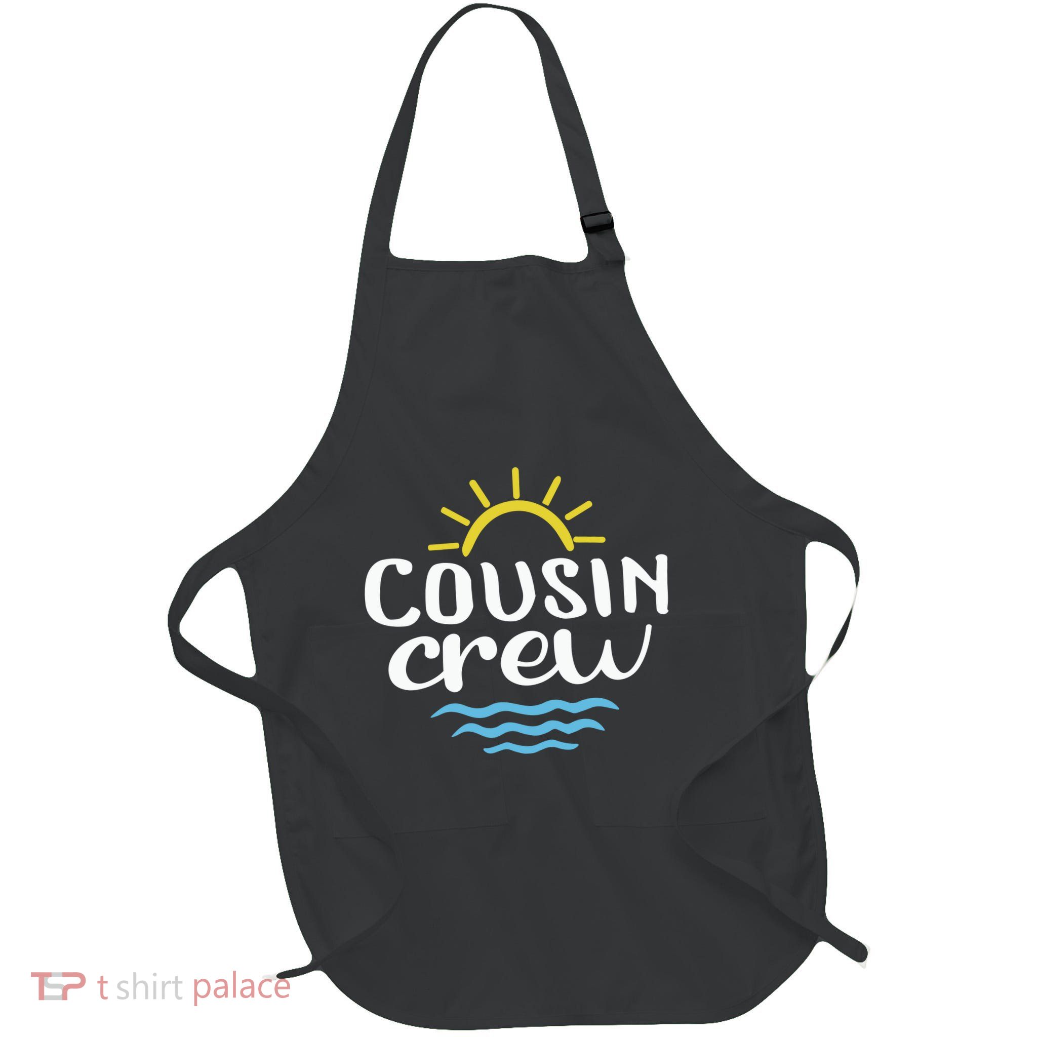 Cousin Crew Summer Vacation Holiday Matching Team Group Full-Length Apron With Pockets