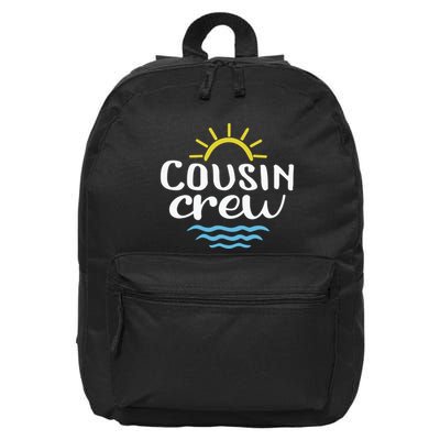 Cousin Crew Summer Vacation Holiday Matching Team Group 16 in Basic Backpack