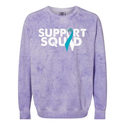 Cervical Cancer Support Colorblast Crewneck Sweatshirt