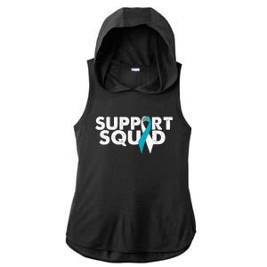 Cervical Cancer Support Ladies PosiCharge Tri-Blend Wicking Draft Hoodie Tank