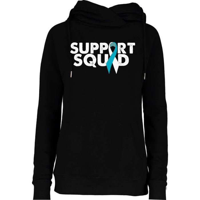 Cervical Cancer Support Womens Funnel Neck Pullover Hood