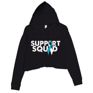 Cervical Cancer Support Crop Fleece Hoodie