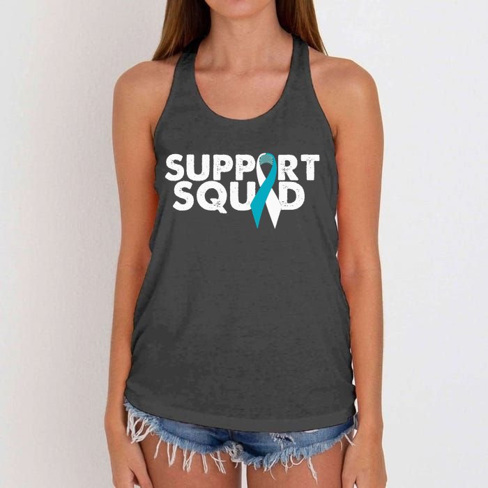 Cervical Cancer Support Women's Knotted Racerback Tank