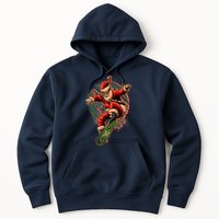 Cool Christmas Skateboarding Santa Claus Hoodie