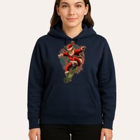 Cool Christmas Skateboarding Santa Claus Hoodie