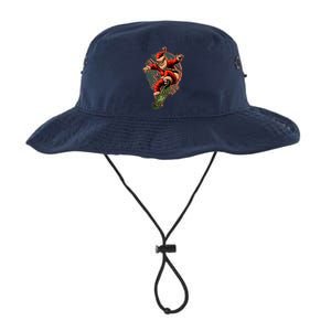 Cool Christmas Skateboarding Santa Claus Legacy Cool Fit Booney Bucket Hat