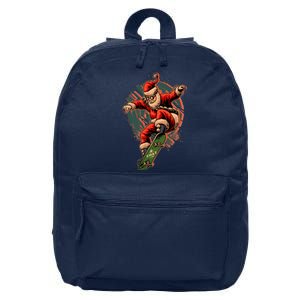 Cool Christmas Skateboarding Santa Claus 16 in Basic Backpack