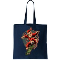 Cool Christmas Skateboarding Santa Claus Tote Bag