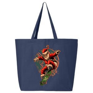 Cool Christmas Skateboarding Santa Claus 25L Jumbo Tote