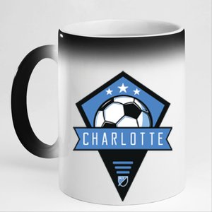 Cool Charlotte Soccer Jersey 11oz Black Color Changing Mug