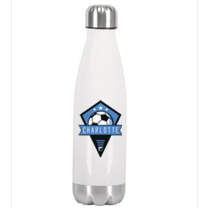 Cool Charlotte Soccer Jersey Stainless Steel Insulated Water Bottle