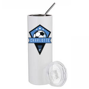 Cool Charlotte Soccer Jersey Stainless Steel Tumbler