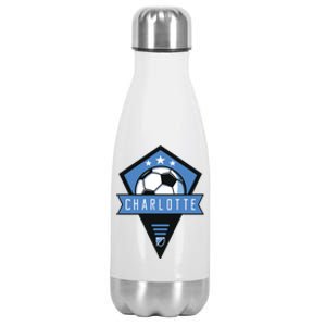 Cool Charlotte Soccer Jersey Stainless Steel Insulated Water Bottle