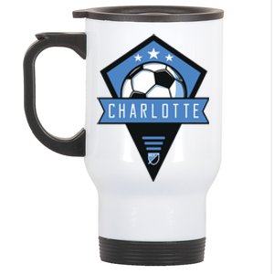 Cool Charlotte Soccer Jersey Stainless Steel Travel Mug