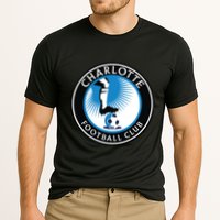 Cool Charlotte Soccer Team Football Club Cooling Performance Crew T-Shirt