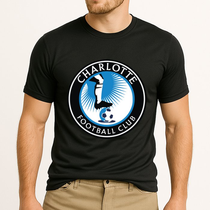 Cool Charlotte Soccer Team Football Club Cooling Performance Crew T-Shirt