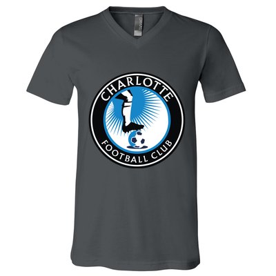 Cool Charlotte Soccer Team Football Club V-Neck T-Shirt