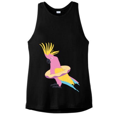 Cockatiel Cockatoo Summer Vacay Party Beach Vibes Funny Gift Ladies PosiCharge Tri-Blend Wicking Tank