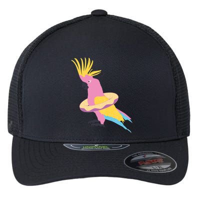 Cockatiel Cockatoo Summer Vacay Party Beach Vibes Funny Gift Flexfit Unipanel Trucker Cap