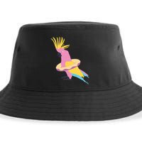 Cockatiel Cockatoo Summer Vacay Party Beach Vibes Funny Gift Sustainable Bucket Hat