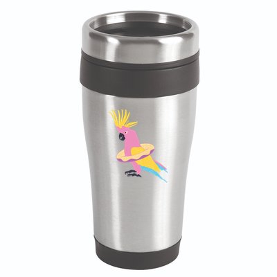 Cockatiel Cockatoo Summer Vacay Party Beach Vibes Funny Gift 16oz Travel Tumbler
