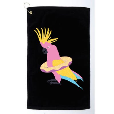 Cockatiel Cockatoo Summer Vacay Party Beach Vibes Funny Gift Golf Towel
