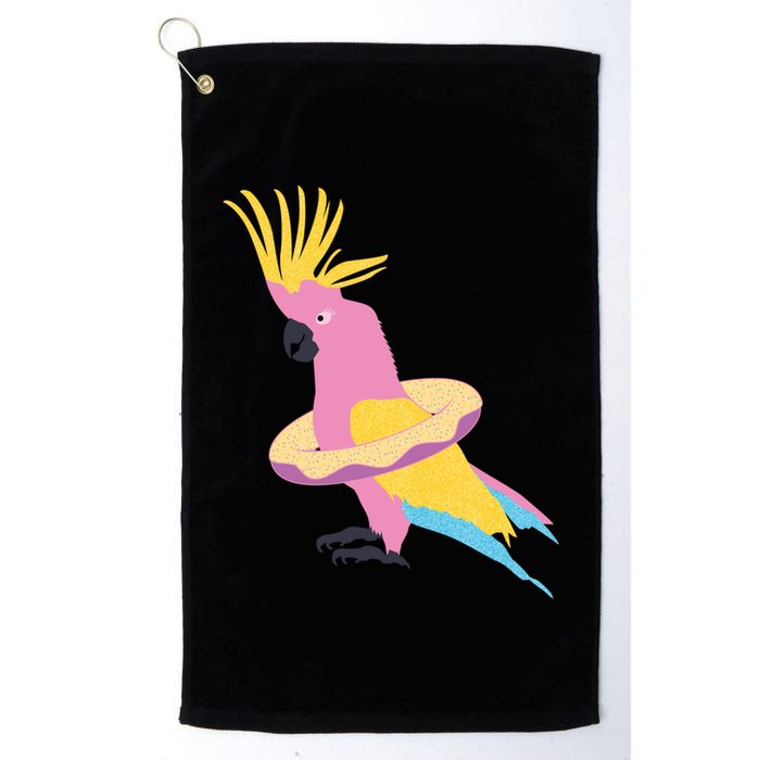 Cockatiel Cockatoo Summer Vacay Party Beach Vibes Funny Gift Golf Towel