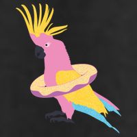 Cockatiel Cockatoo Summer Vacay Party Beach Vibes Funny Gift Golf Towel
