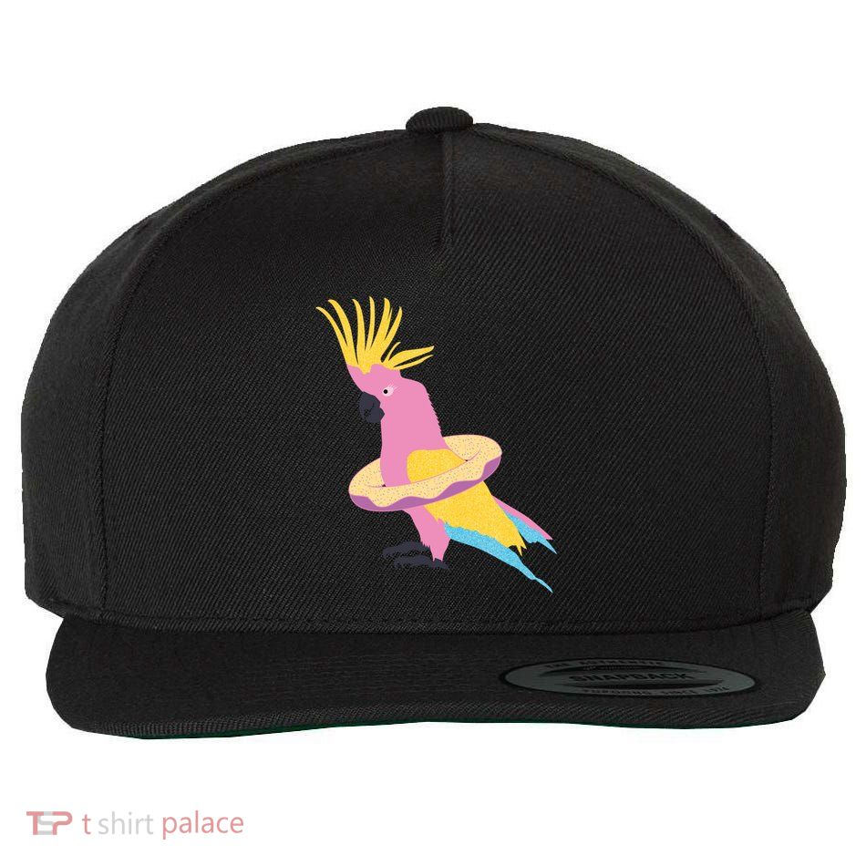 Cockatiel Cockatoo Summer Vacay Party Beach Vibes Funny Gift Wool Snapback Cap