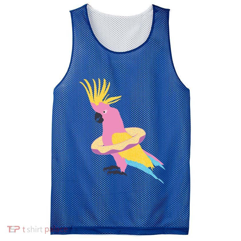 Cockatiel Cockatoo Summer Vacay Party Beach Vibes Funny Gift Mesh Reversible Basketball Jersey Tank
