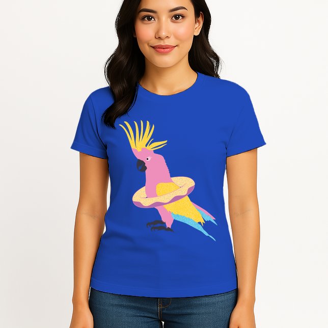 Cockatiel Cockatoo Summer Vacay Party Beach Vibes Funny Gift Womens T-Shirt