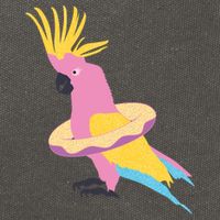 Cockatiel Cockatoo Summer Vacay Party Beach Vibes Funny Gift Cotton Canvas Backpack