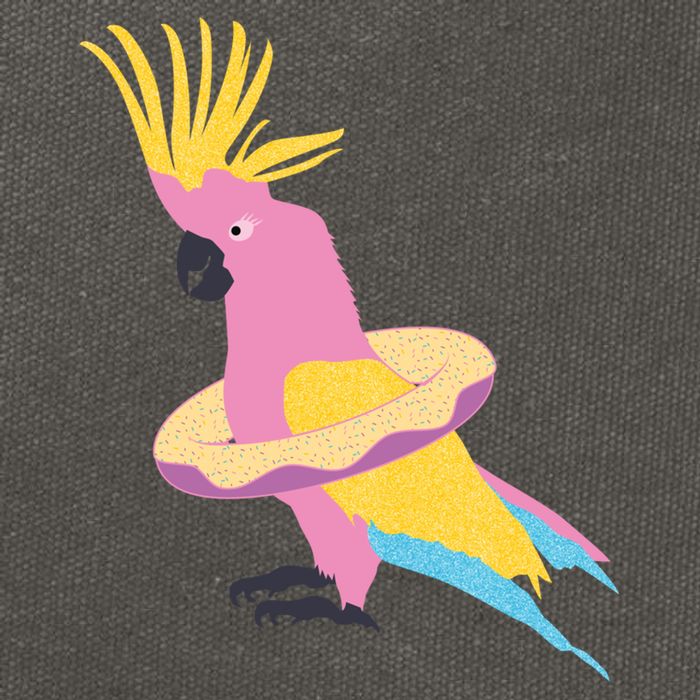 Cockatiel Cockatoo Summer Vacay Party Beach Vibes Funny Gift Cotton Canvas Backpack