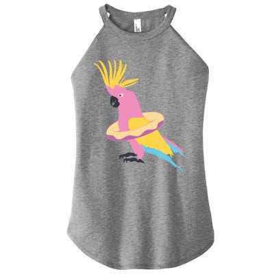 Cockatiel Cockatoo Summer Vacay Party Beach Vibes Funny Gift Women’s Perfect Tri Rocker Tank