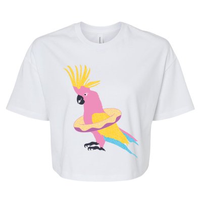 Cockatiel Cockatoo Summer Vacay Party Beach Vibes Funny Gift Bella+Canvas Jersey Crop Tee