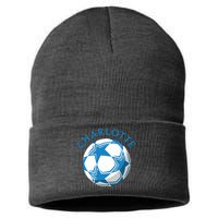 Cool Charlotte Soccer Football Sustainable Knit Beanie