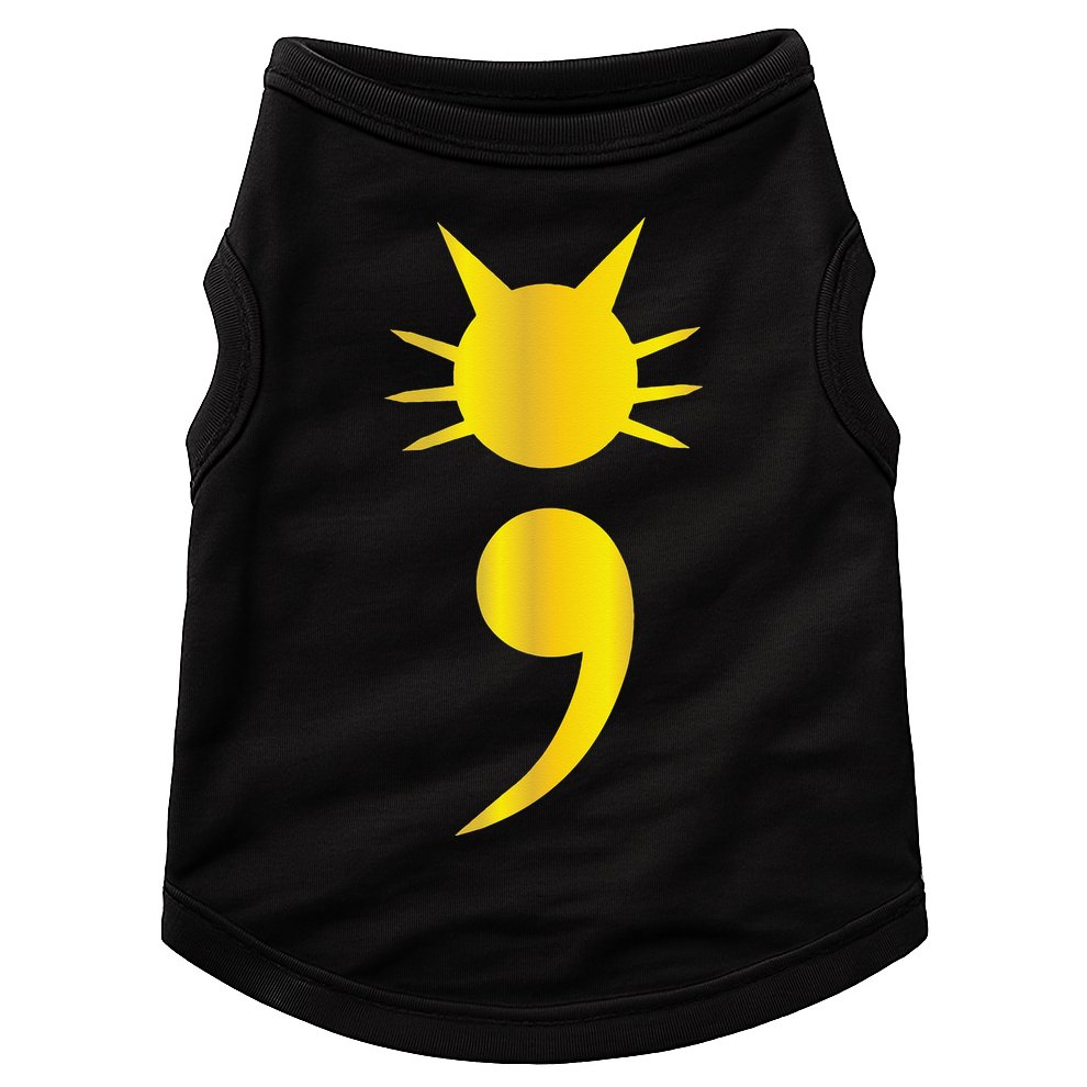 Cute Cat Semicolon May Mental Health Awareness Month Doggie Tank