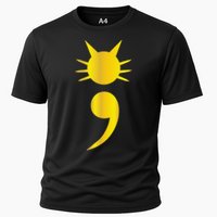 Cute Cat Semicolon May Mental Health Awareness Month Cooling Performance Crew T-Shirt