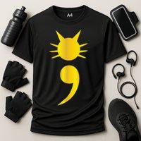 Cute Cat Semicolon May Mental Health Awareness Month Cooling Performance Crew T-Shirt