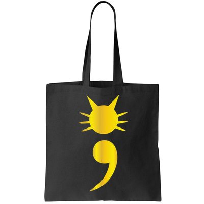 Cute Cat Semicolon May Mental Health Awareness Month Bag