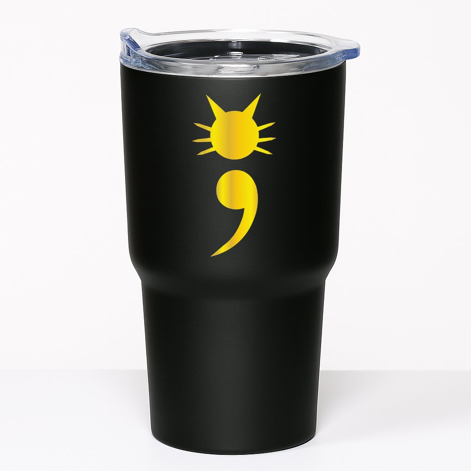Cute Cat Semicolon May Mental Health Awareness Month Tumbler