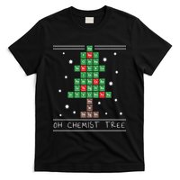 Christmas Chemistry Science Periodic Table Chemist Tree T-Shirt