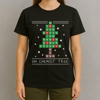 Christmas Chemistry Science Periodic Table Chemist Tree T-Shirt