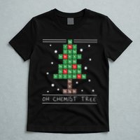 Christmas Chemistry Science Periodic Table Chemist Tree T-Shirt