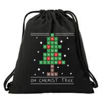 Christmas Chemistry Science Periodic Table Chemist Tree Drawstring Bag