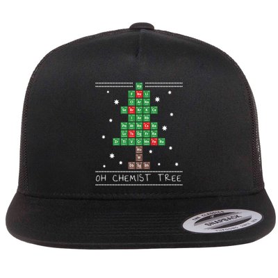 Christmas Chemistry Science Periodic Table Chemist Tree Flatbill Hat